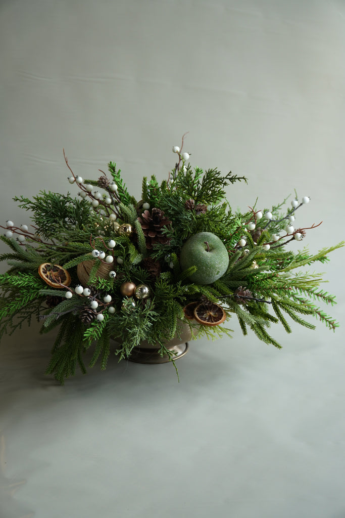 Artificial/Faux Holiday Apples & Berries Centrepiece