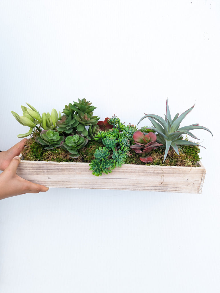 The Rustic Faux Succulent Box