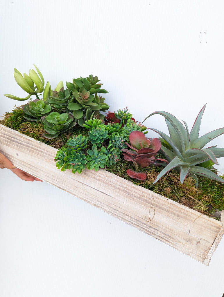 The Rustic Faux Succulent Box