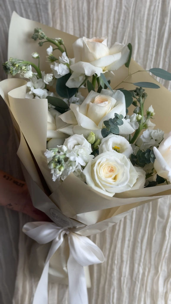 White O'Hara Garden Hand Tied Bouquet