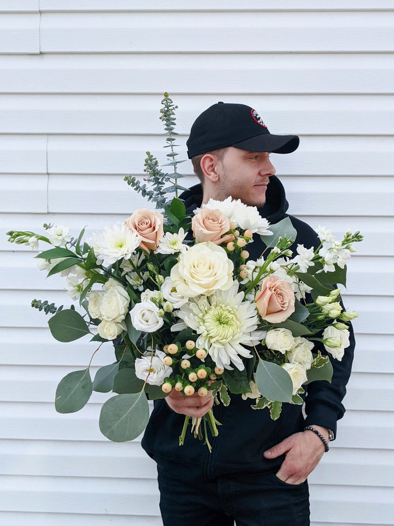 Soft & Neutral Hand-Tied Bouquet