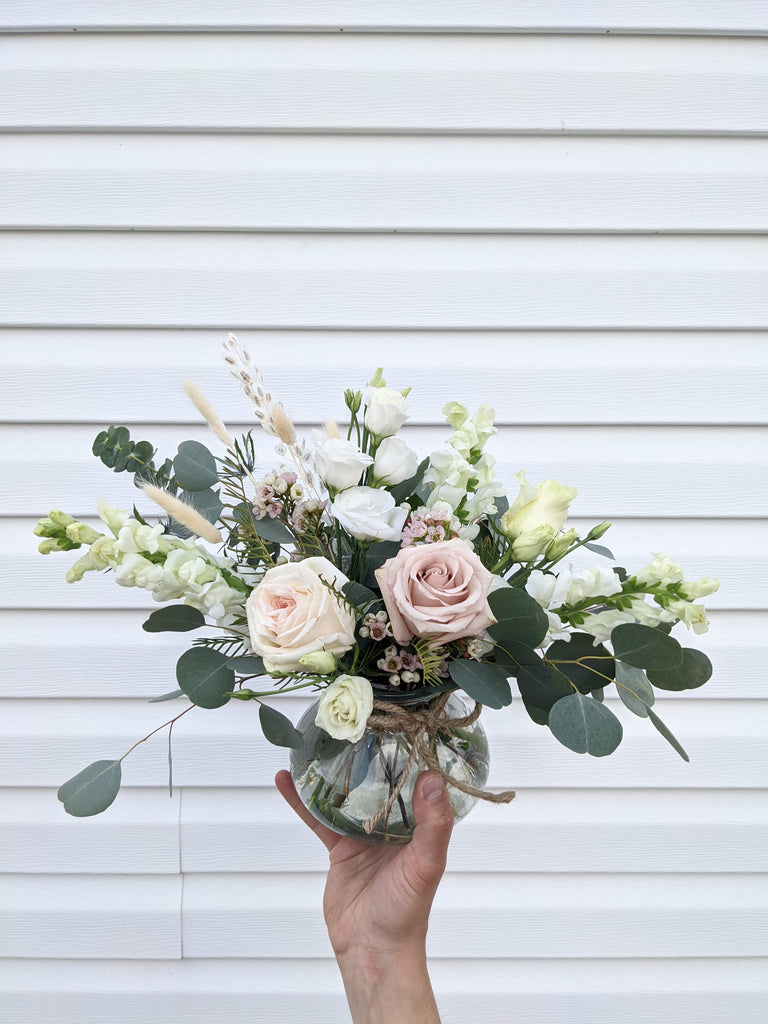 Fresh & Dried Blush Vase Arrangement (similar vase)