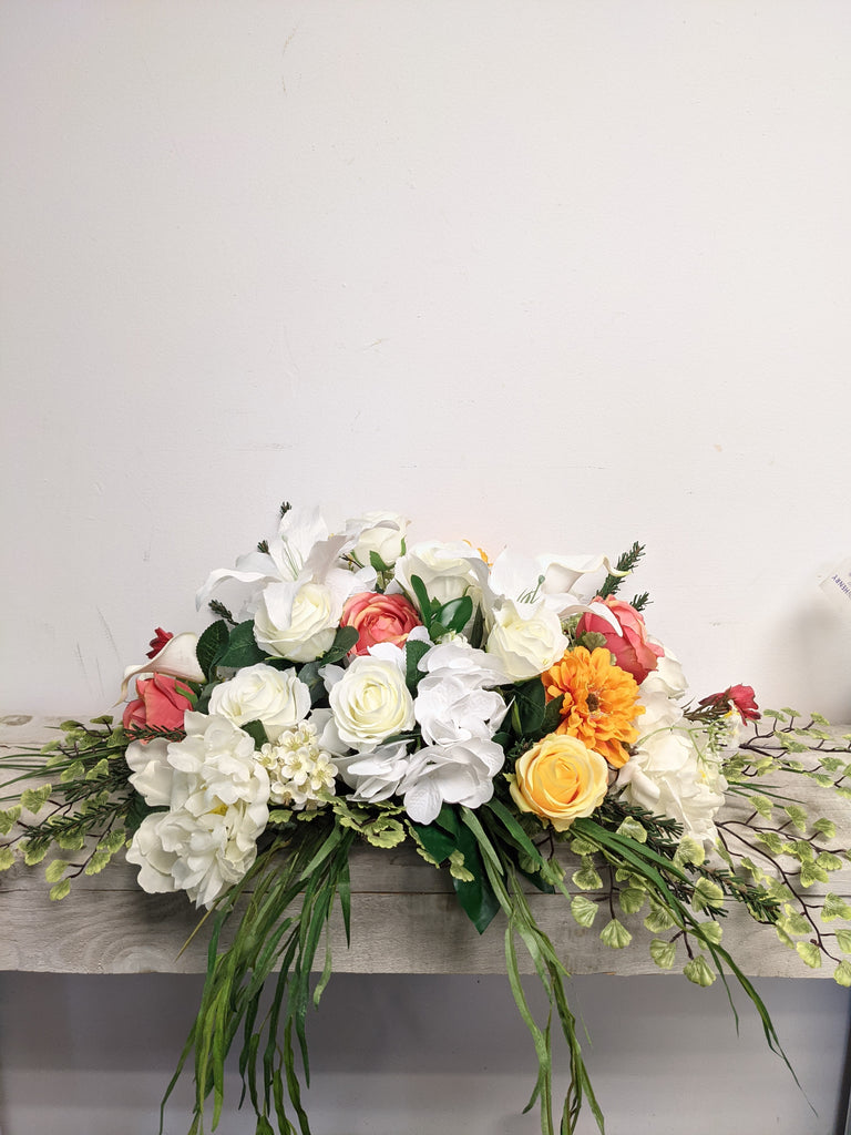 Artificial & Silk Lily Table Arrangement