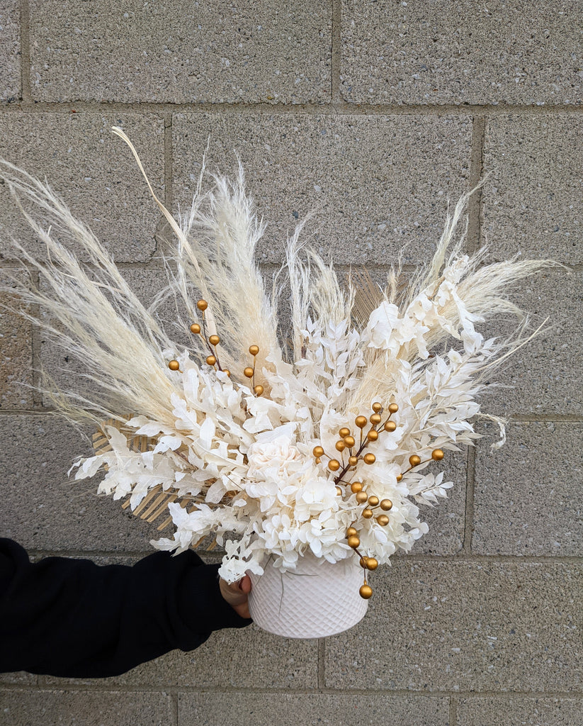 Gold Berry Holiday Dried Arrangement