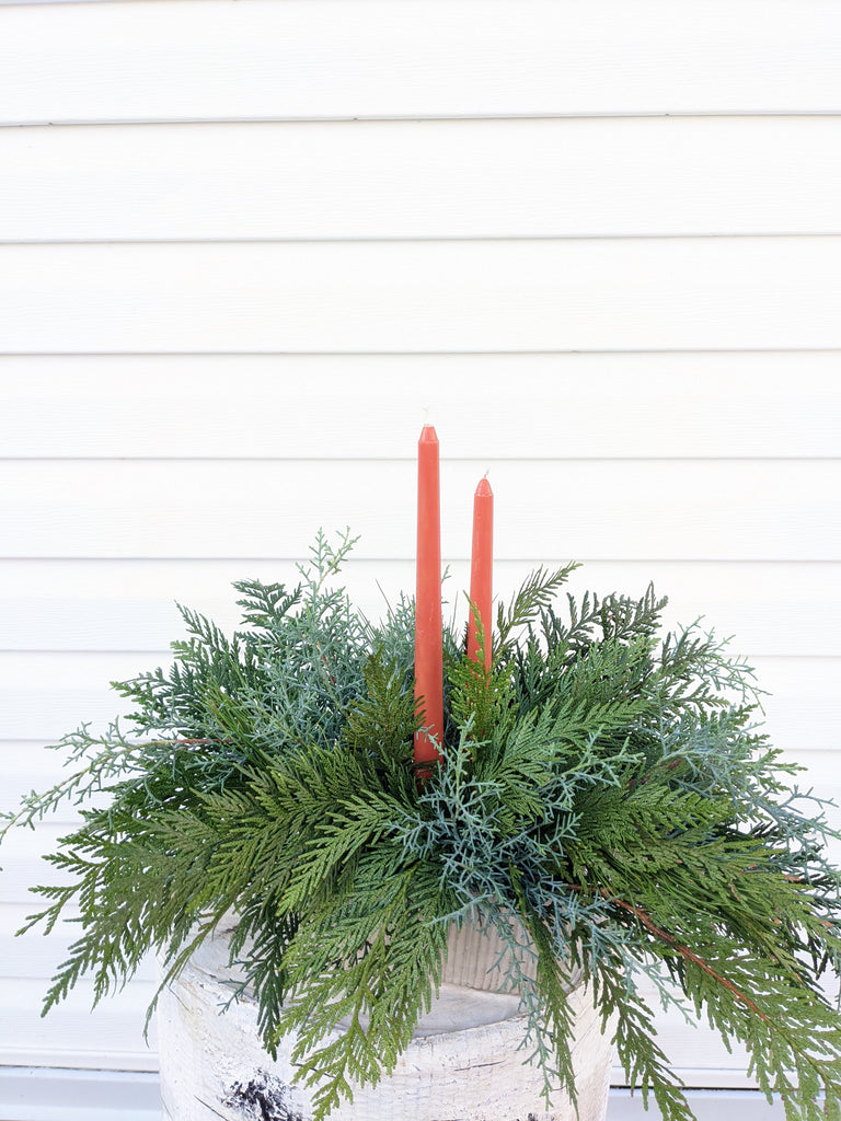 Winter Evergreen Terra Centrepiece
