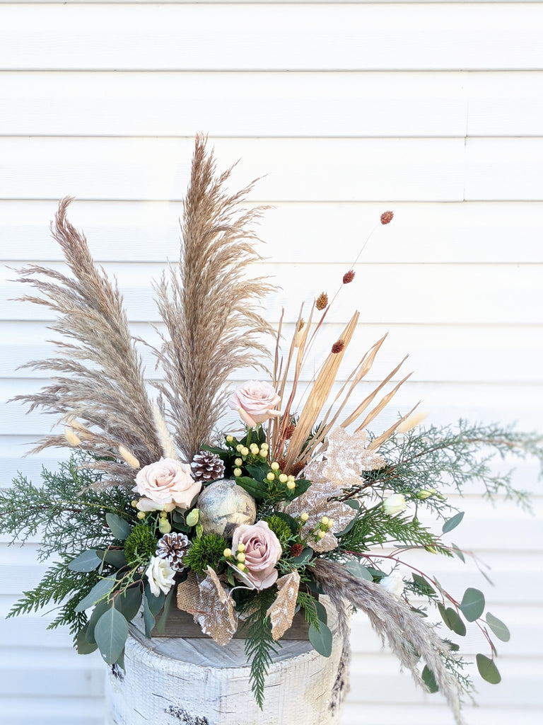 Light Holiday Pampas Arrangement