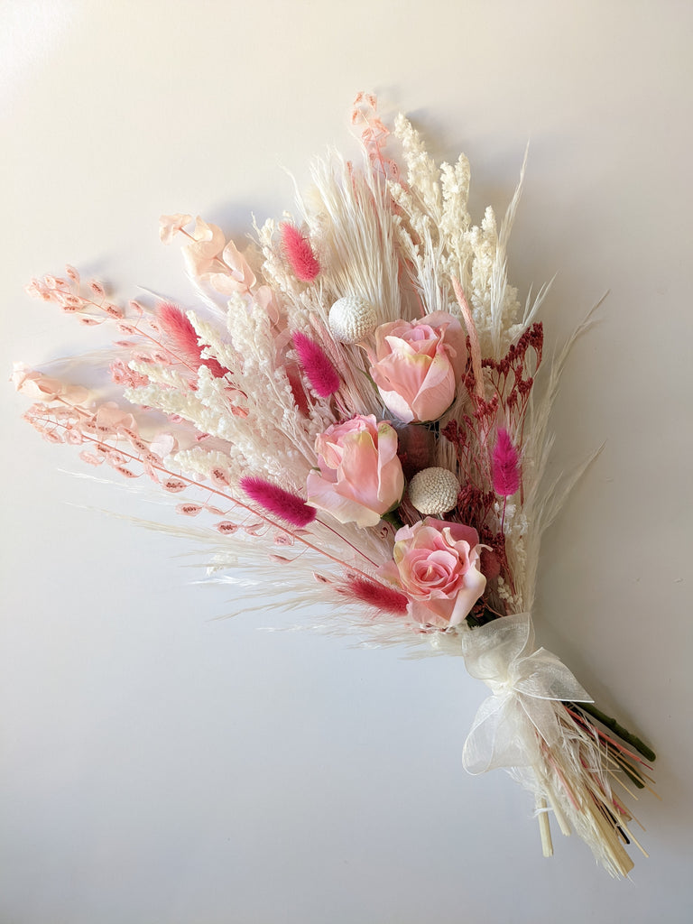 Pretty in Pink Dried & Faux Bouquet