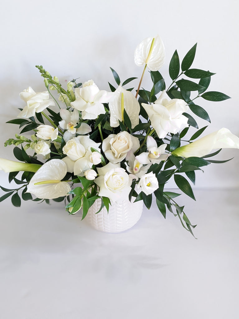 White Dove Arrangement