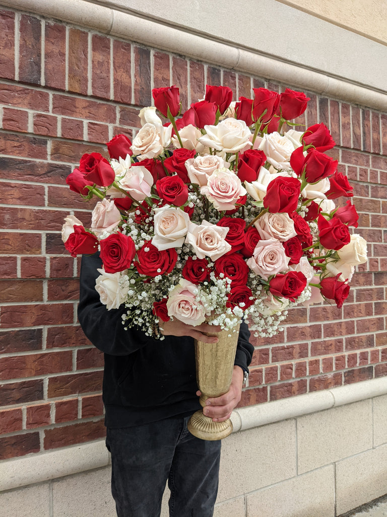 Grand Lola Gold Vase Arrangement