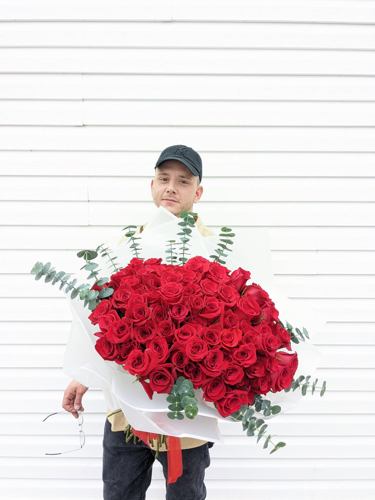 100 Premium Red Roses