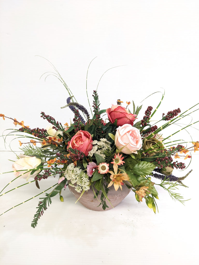 Artificial/Silk Coral Charm Arrangement