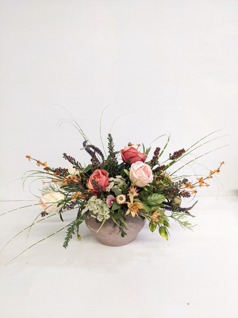 Artificial/Silk Coral Charm Arrangement