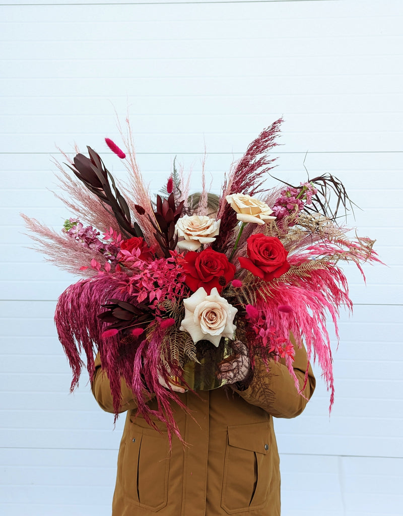 Lush Bold Fresh & Dried Arrangement
