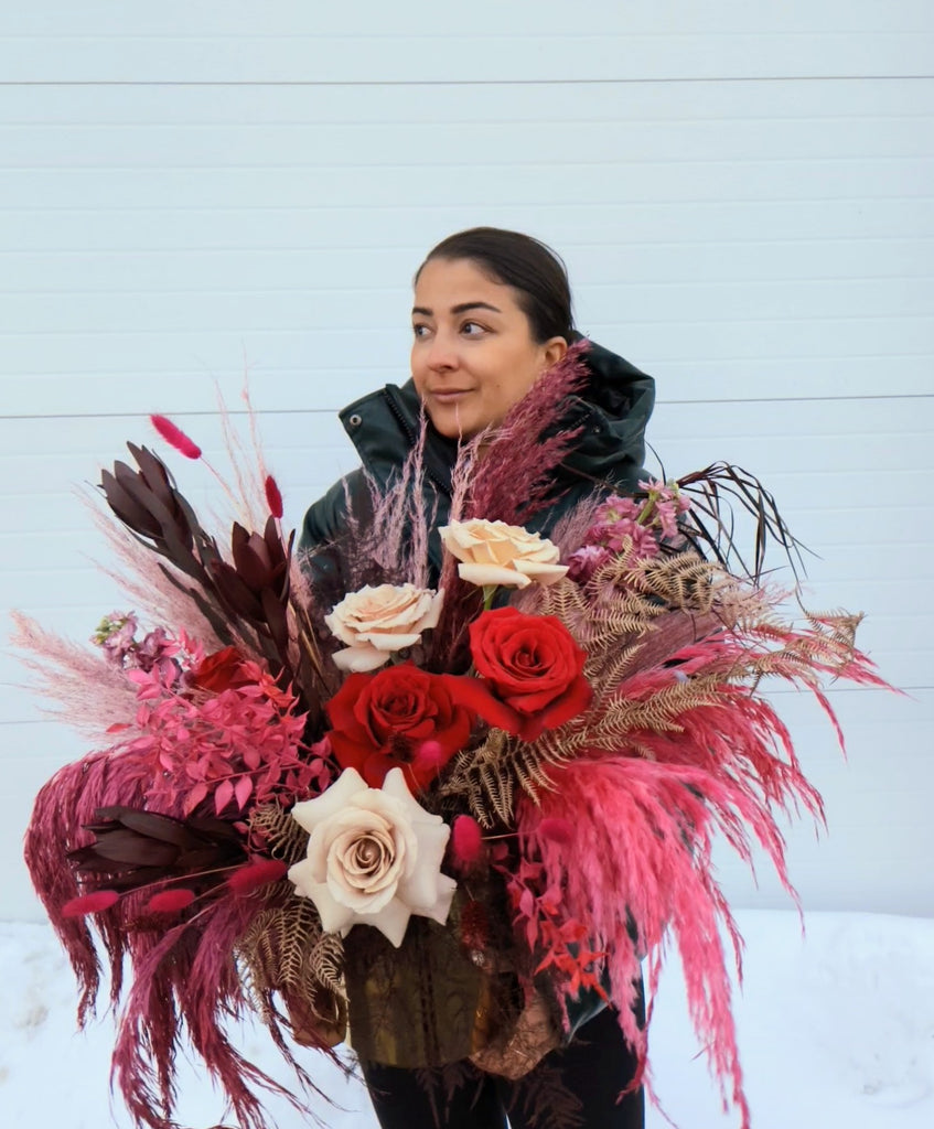 Lush Bold Fresh & Dried Arrangement