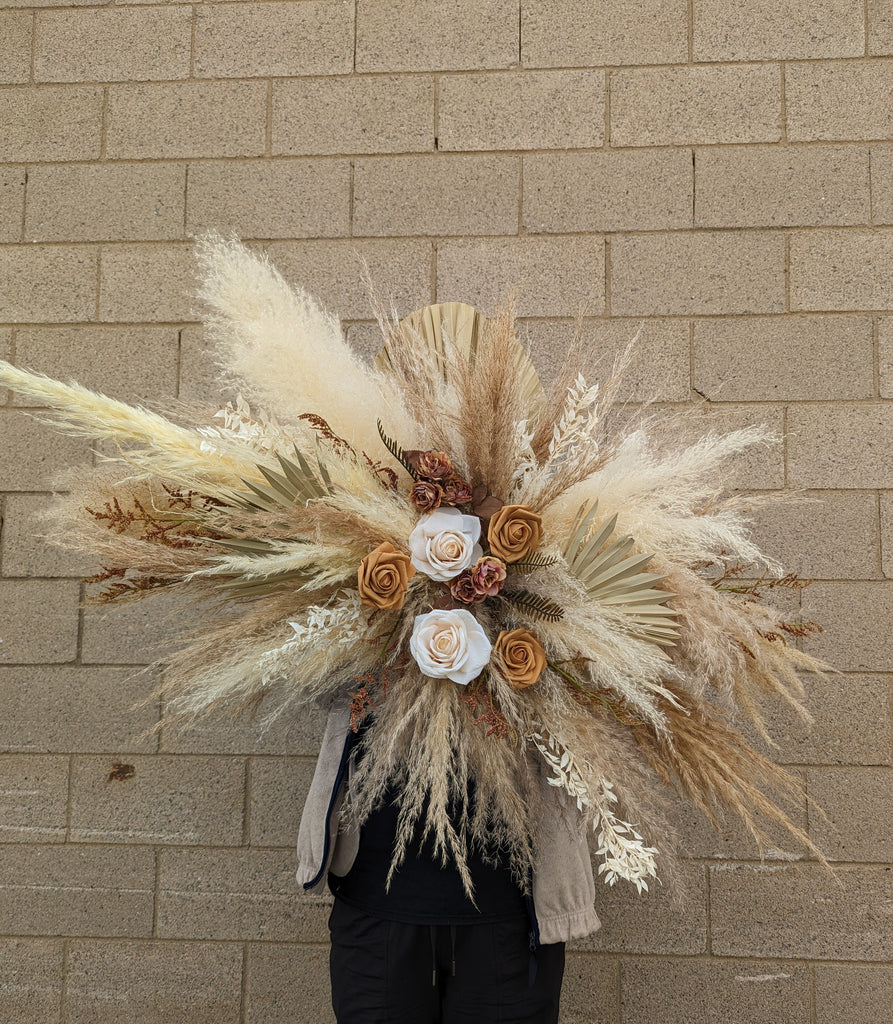 Cappuccino Dried & Faux Floral Swag