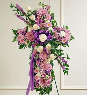 Peace and Prayers Standing Cross – Lavender - Beaudry Flowers