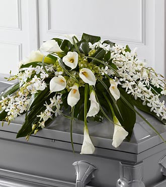 The FTD Angel Wings  Casket Spray - Beaudry Flowers