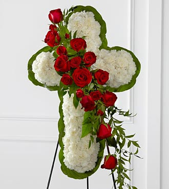 The FTD Floral Cross Easel - Beaudry Flowers