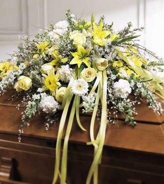 The FTD Rest in Peace Casket Spray - Beaudry Flowers