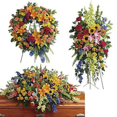 Colorful Reflections Funeral Collection - BURIAL PACKAGE - Beaudry Flowers