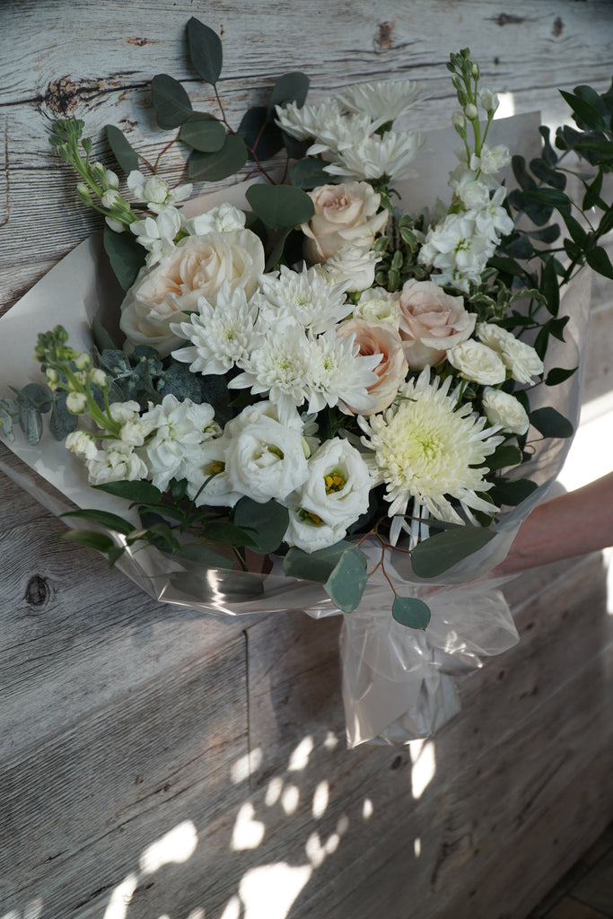 Soft & Neutral Hand-Tied Bouquet