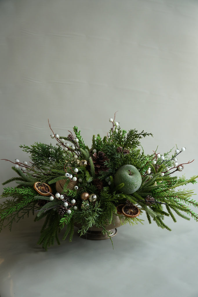 Artificial/Faux Holiday Apples & Berries Centrepiece