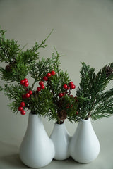 Artificial/Faux Holiday Trio Bud Vase Bundle
