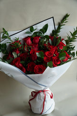Two Dozen Red Roses Hand Tied