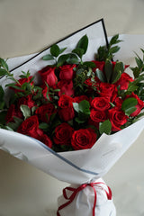 Two Dozen Red Roses Hand Tied