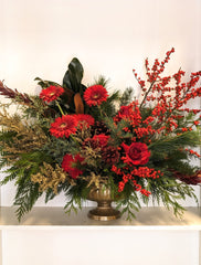 Ruby Red Festive Holiday Arrangement