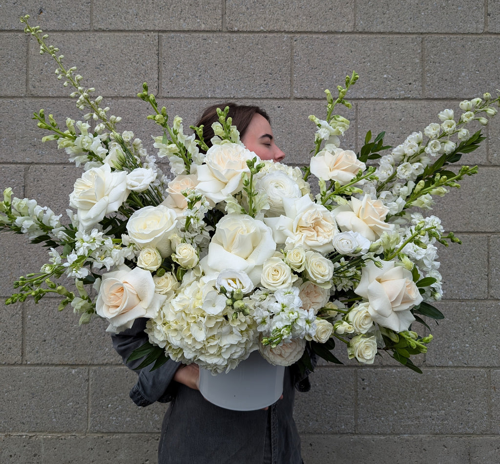 Classy In White Vase Arrangement