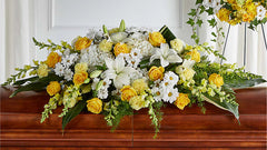 Golden Harmony Casket Spray