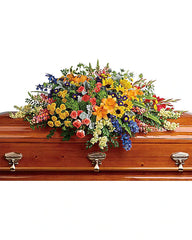 Colourful Reflections Casket spray