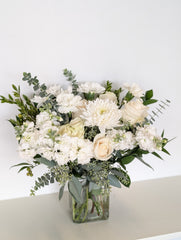 White Lush Vase Arrangement