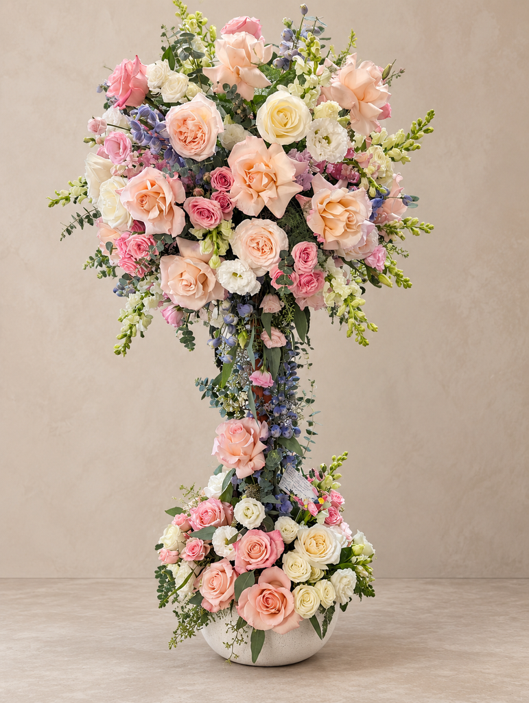 Pastel Flower Topiary Tree of Love