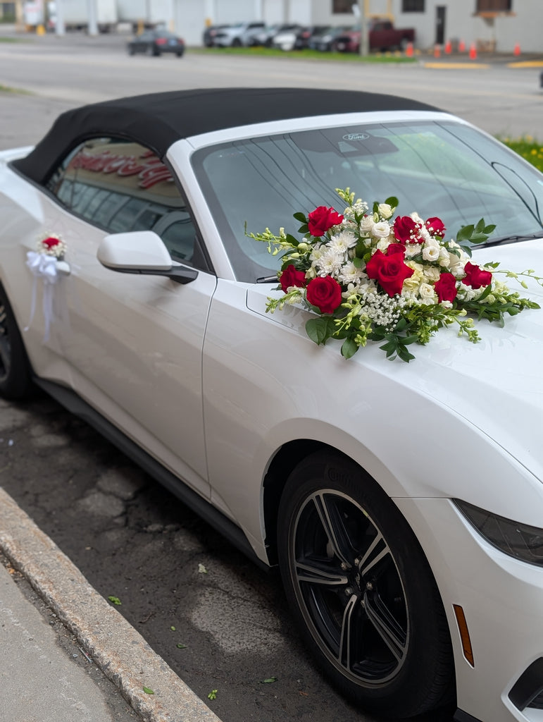 Red & White Car Arrangement