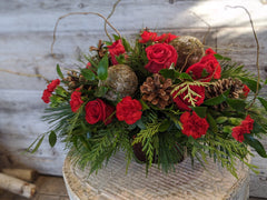 Red Cube Holiday Arrangement