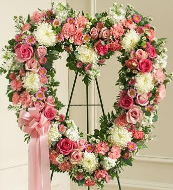 Always Remember Heart Tribute - Pink - Beaudry Flowers