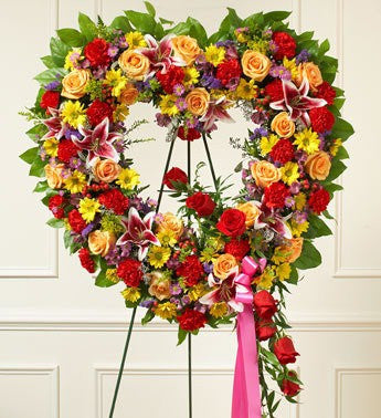 Always Remember Heart Tribute – Multicolor - Beaudry Flowers