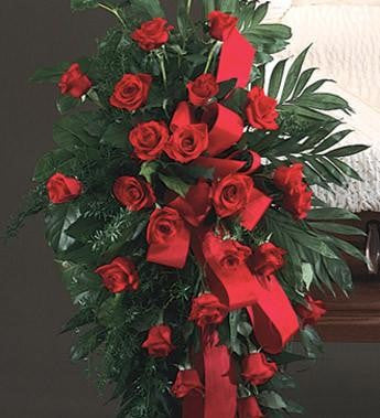 Easel Spray Red Roses - Beaudry Flowers