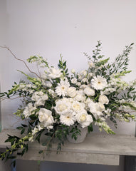Grand All White & Curly Willow Arrangement
