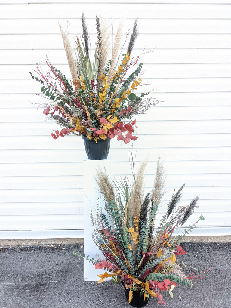 Dried Fall Floral Planter