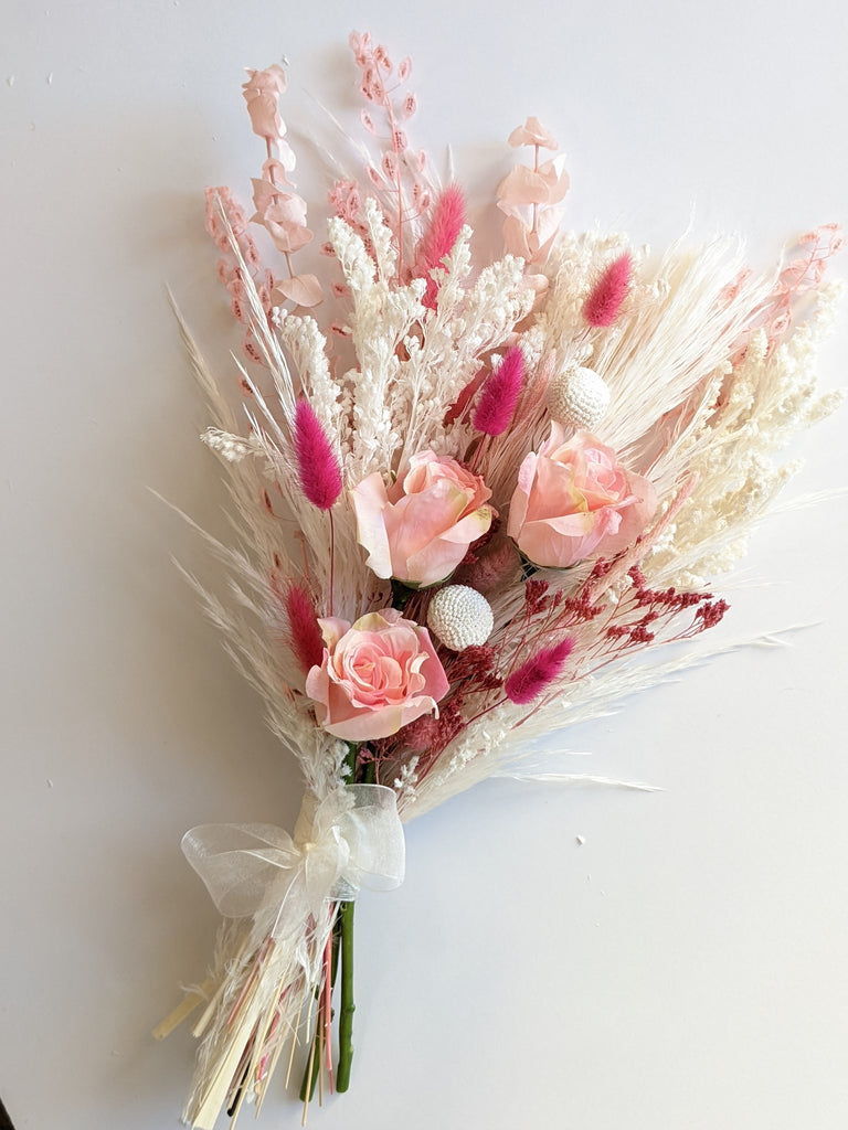 Pretty in Pink Dried & Faux Bouquet – Beaudry Flowers