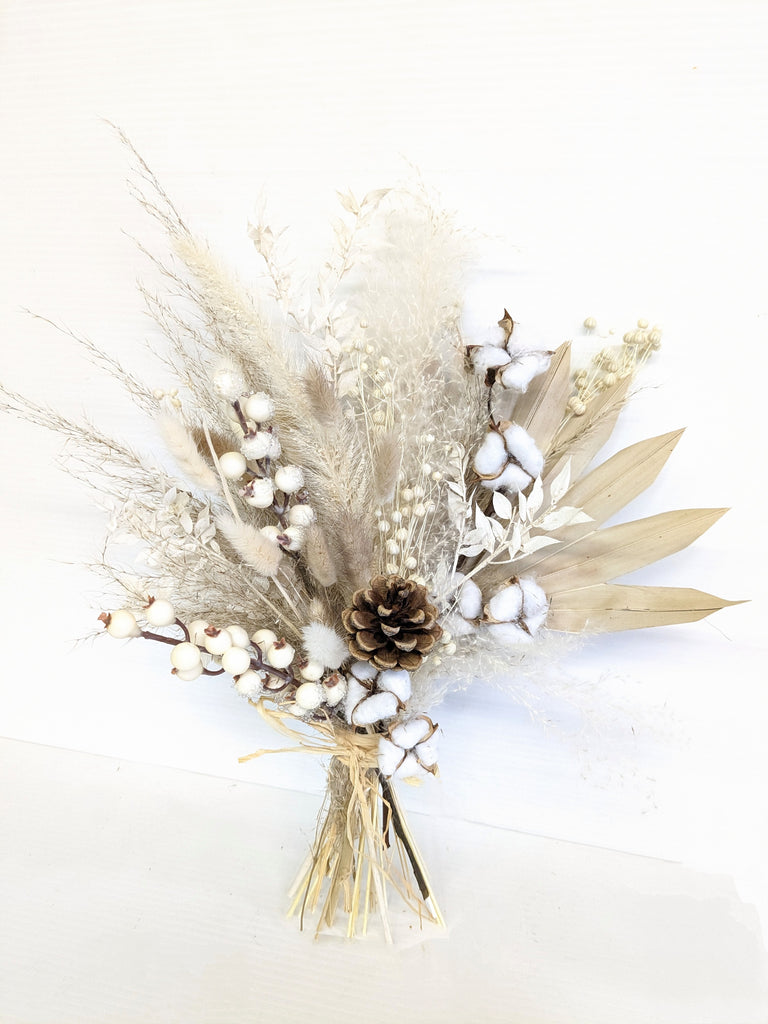 Dried Holiday Cotton Bouquet – Beaudry Flowers