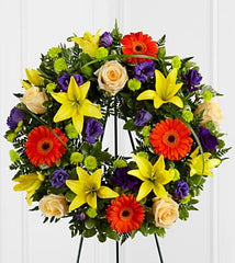 The FTD Radiant Remembrance  Wreath - Beaudry Flowers