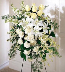 The FTD Quiet Tribute Standing Spray - Beaudry Flowers
