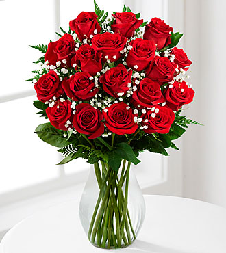 Red 12 Short Rose Bouquet - Beaudry Flowers